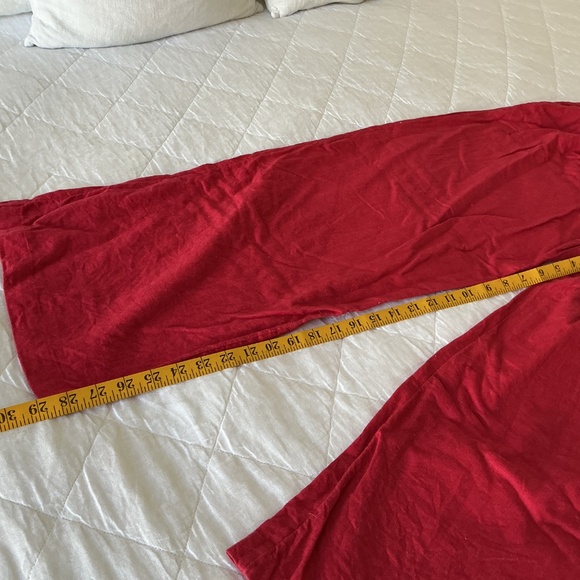 Abercrombie & Fitch Linen-Blend Ultra Wide-Leg Pant pink M - Picture 3 of 3